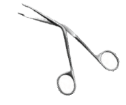 Затискач-щипці тампонні вушні Хартманa-Ремплі, горизонтально-зігнуті, без кремальєри, 105 x 3.5 x 0.8 мм